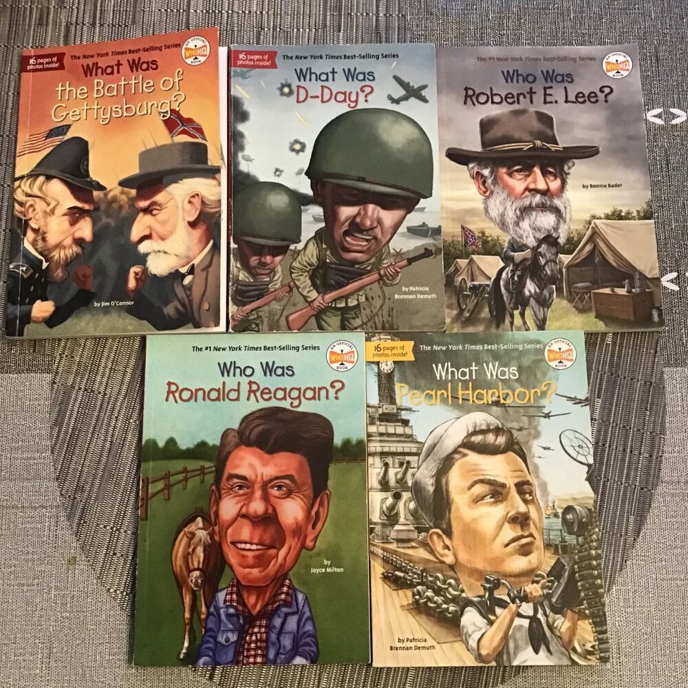 Lot of 5 Who Was Books--Homeschooling History